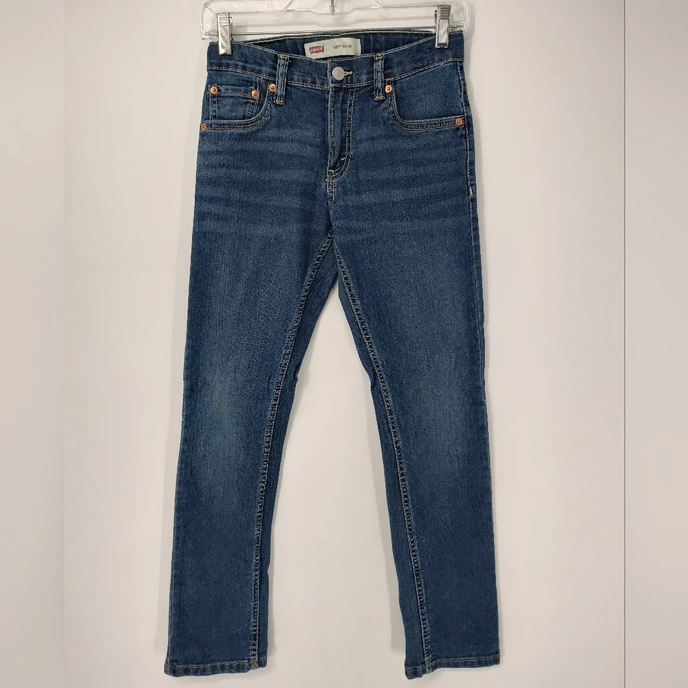 Levi's 511 Slim Kids Dark Blue Jeans Size 14R, 27x29